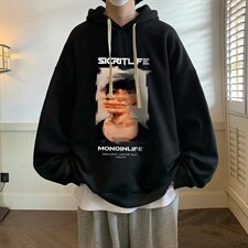 纯棉连帽卫衣男大码运动帽衫2024秋冬外套WY2213-P35加绒款-P40，男装卫衣，电商A040
