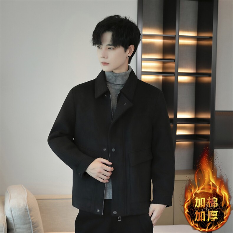 K2417-P1502025秋冬男士加棉加厚休闲百搭青年夹克外套,男装夹克,星座507A（原星座306B-2）