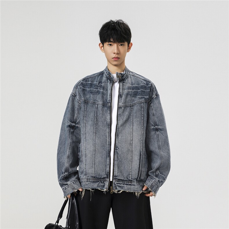 【现货】XZ1218(原611-3) WT4501 特价P78 机甲做旧水洗牛仔夹克图片