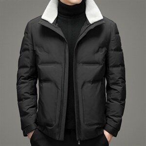 冬季新款纯色立领羽绒服休闲外套中年爸爸装上衣YYYR18-P290图片