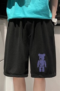 MK37242-P15 冰丝短裤男士大码宽松休闲五分裤男运动中裤图片
