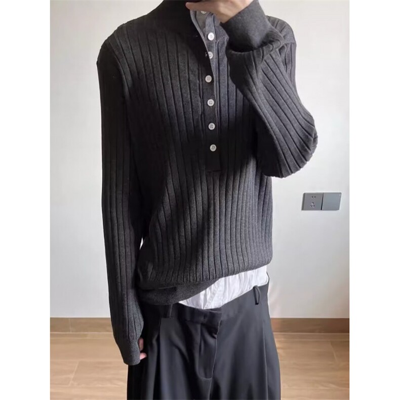 1506-1/M56081/P54冬领针织衫毛衣男修身韩版粗条纹纯色打底衫，男装T恤，星座1506-1