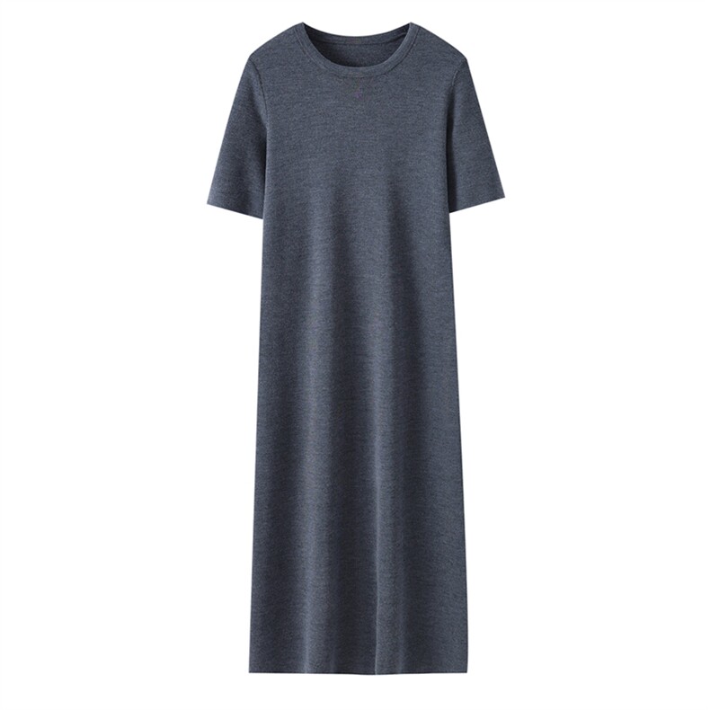 2025舒适百搭简约秋冬新款软糯舒适女士加厚长裙，女装连衣裙，星纬羊绒