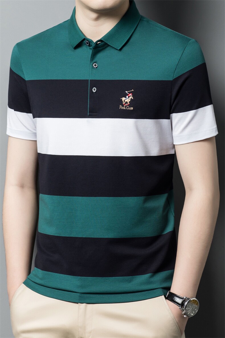 商务休闲短袖t恤男士夏季新品内搭打底衫中年男装翻领polo衫衣服,男装T恤,电商B212（原钱塘6029）