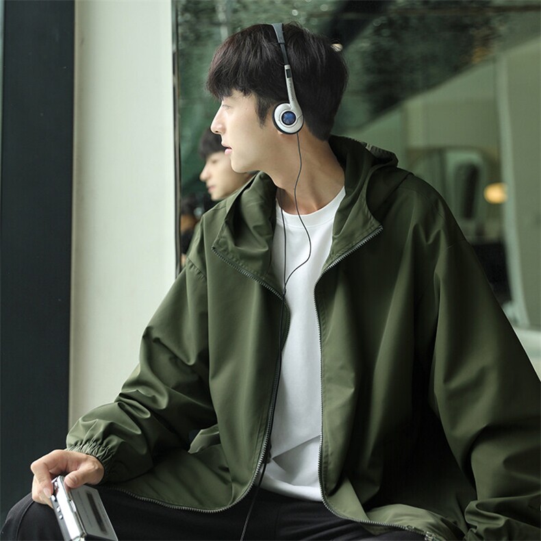 Q2069-TP3558户外防水休闲新款运动连帽冲锋衣开衫夹克男，男装夹克，电商A102