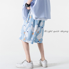 2023夏新款冰丝沙滩裤大码透气男女情侣休闲五分短裤DK28652-P25，男装休闲裤，电商A082