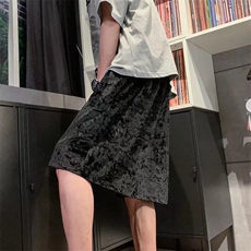 冰丝短裤男夏季薄款透气凉感五分裤美式高街篮球裤直筒宽松运动裤，男装牛仔裤，星座410-7