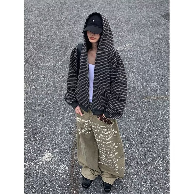 新款卫衣港风宽松简约连帽卫衣开衫男女同款潮流帅气百搭W07p58,男装卫衣,电商D315