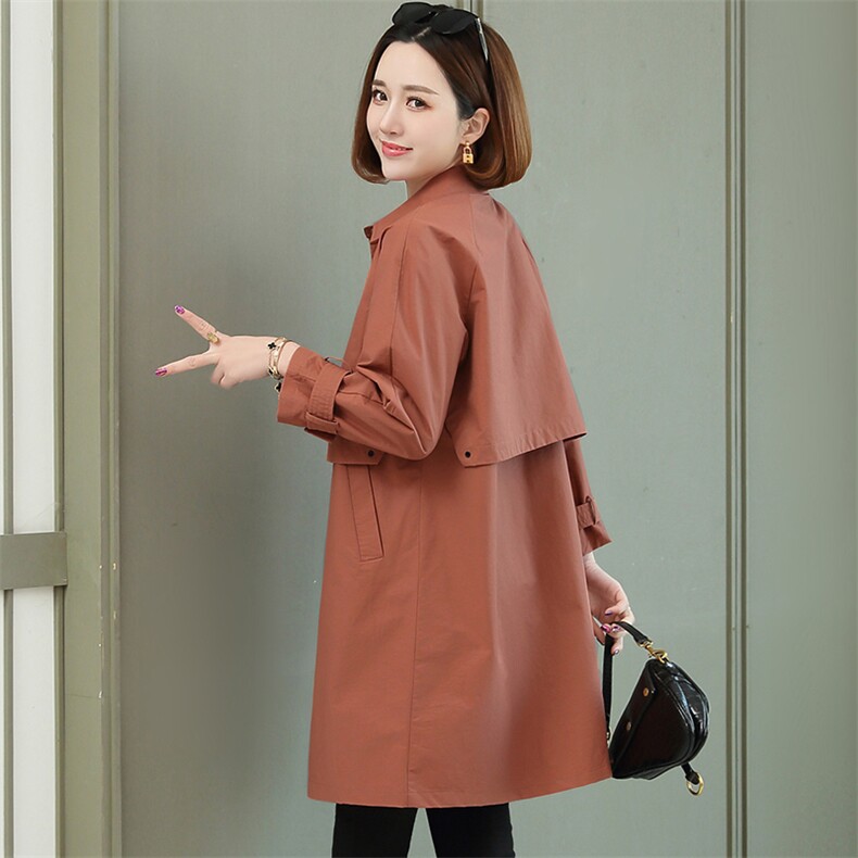高档女风衣中长款大衣2025年春秋季新款气质时尚休闲薄款外套图片