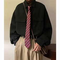 长袖衬衫男港风韩版潮流帅气衬衣日系工装衬衫CS322P38，男装衬衫，星座1116-2