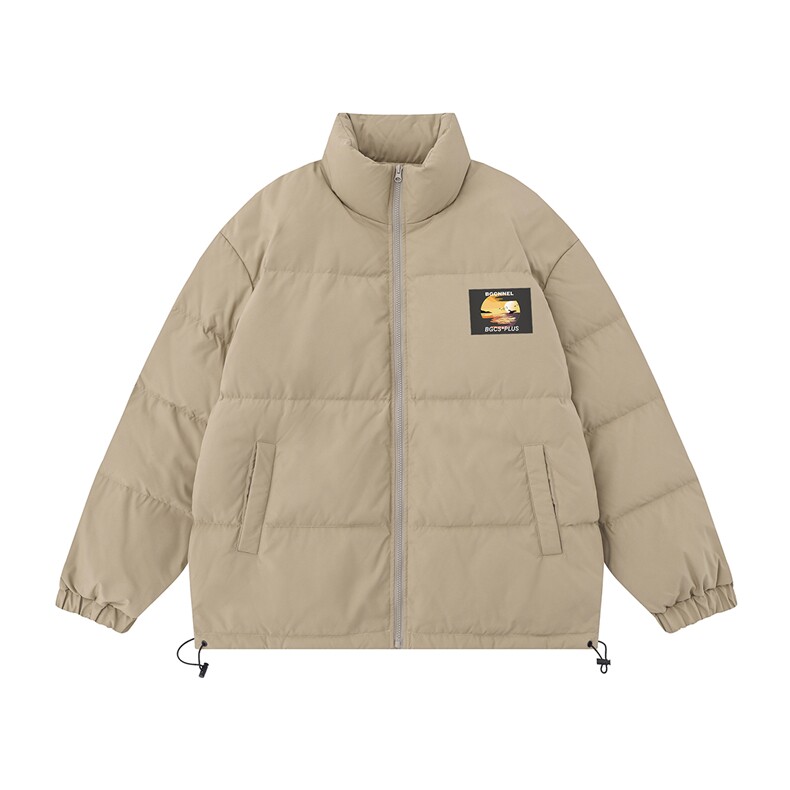 白底新款冬季时尚百搭宽松字母印花潮流棉服外套MY2084P85控118,男装棉衣,电商A247-1