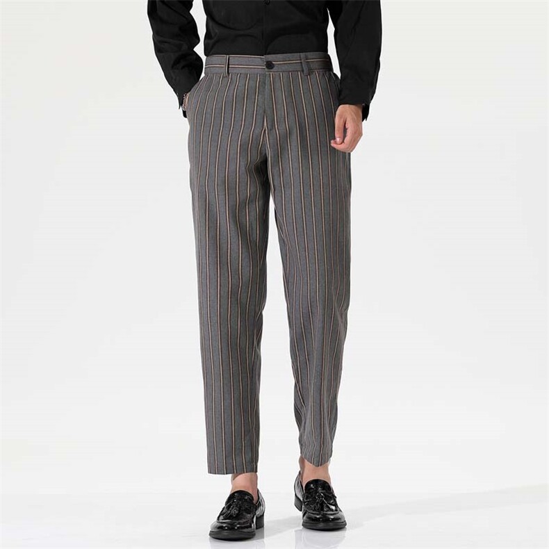 秋季商务条子九分西装裤XZ402-2-P42控58-X006工厂店,男装西服套装,星座402-2