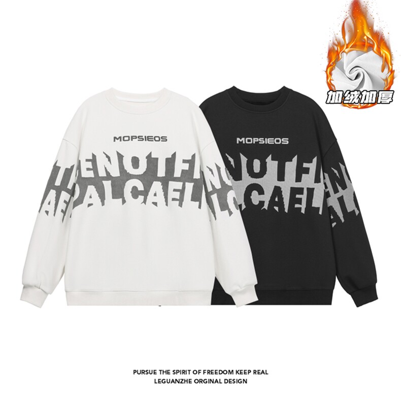 2025HW24558加绒港风白底真超绒圆领卫衣M-5XHW24867-特P35，男装卫衣，电商A022