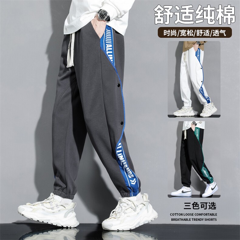 男士运动裤百搭时尚加绒加厚休闲裤子大码束脚青年秋冬图片