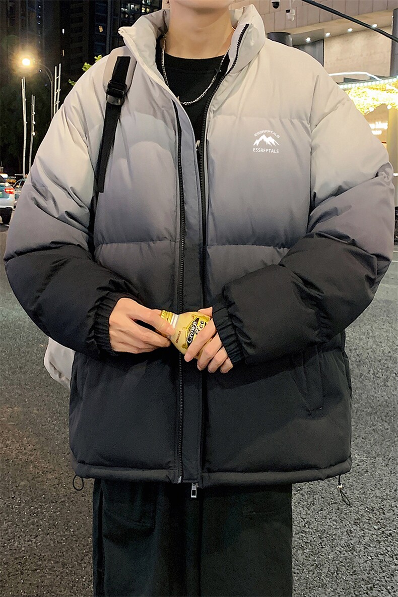 量大优可提供视频冬棉衣立领渐变HD019-1-MF5307-P75,男装棉衣,电商019-1