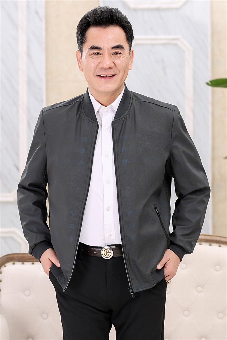 881/P70中老年小格子夹克秋季薄款男士商务休闲格子夹克衫外套,男装夹克,星座1216（原钱塘722）