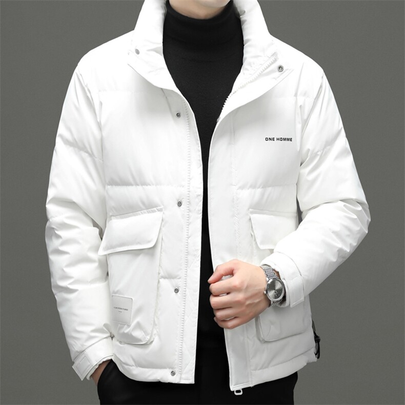 羽绒服男士冬季2023年新款立领加厚上衣中青年保暖御寒外套男装,男装羽绒服,电商B212（原钱塘6029）
