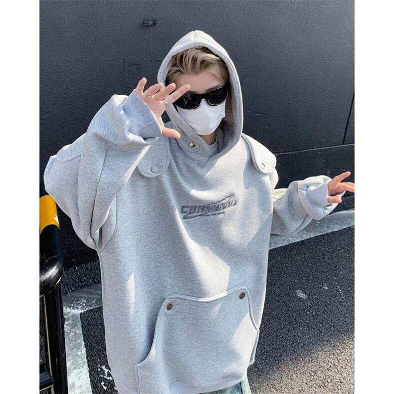 24春美式解构废土风连帽卫衣欧美街头情侣外套XZ514-2-20242-P98，女装短外套，星座514-2(原B239)