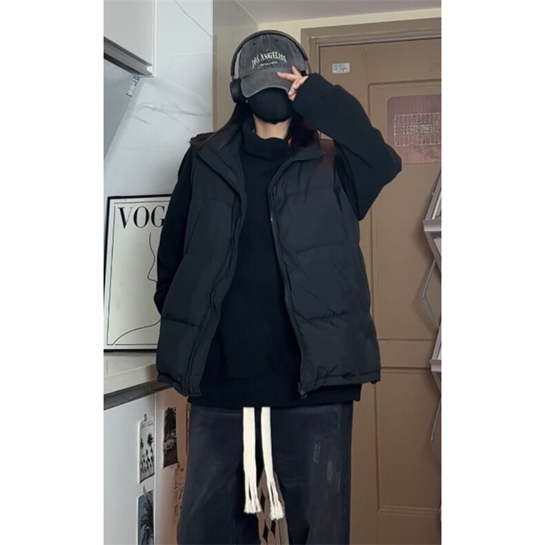 冬季羽绒马甲光板纯色休闲加厚保暖男女同款B7604-P100【特价】图片