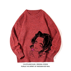 加厚加绒毛衣男大码毛线衣男针织衫M19153-P45加绒款-P65白底，男装针织衫/毛衣，电商A040A