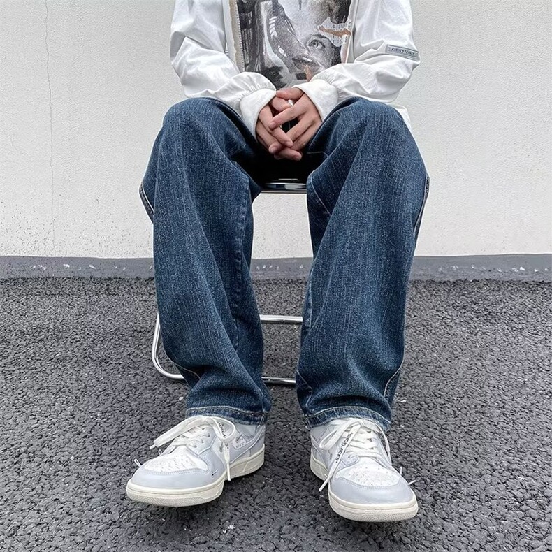 美式牛仔裤男春秋新款休闲直筒裤NB45P45,男装牛仔裤,星座1116-2