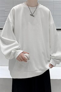 华夫格卫衣圆领卫衣男大码长袖t恤男外套 HW76099-P30加绒款-P40图片