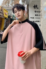 短袖男夏季新款港风宽松拼接体恤上衣T8218-32，男装T恤，星座214-3