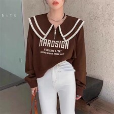 卫衣百搭款，女装卫衣/绒衫，茶玛