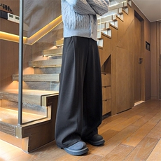 冬季毛呢裤加厚呢料西裤垂感阔腿宽松裤男女D52142-TP60108，男装西裤，电商A102