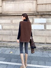 现货皮毛一体马甲，女装马甲，魅力布梵