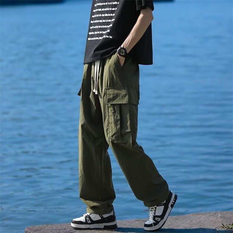 工装休闲裤男士韩版潮流口袋宽松秋季2024新款ins长裤K5429-P38,男装休闲裤,星座412-3