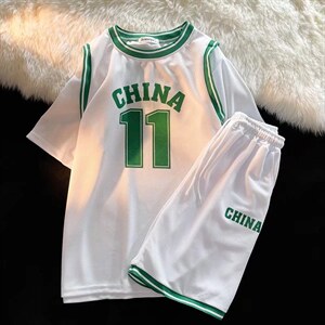 运动套装男韩版潮夏季短袖短裤宽松学生班服休闲篮球衣TZ122-p36，男装休闲套装，星座1008-1