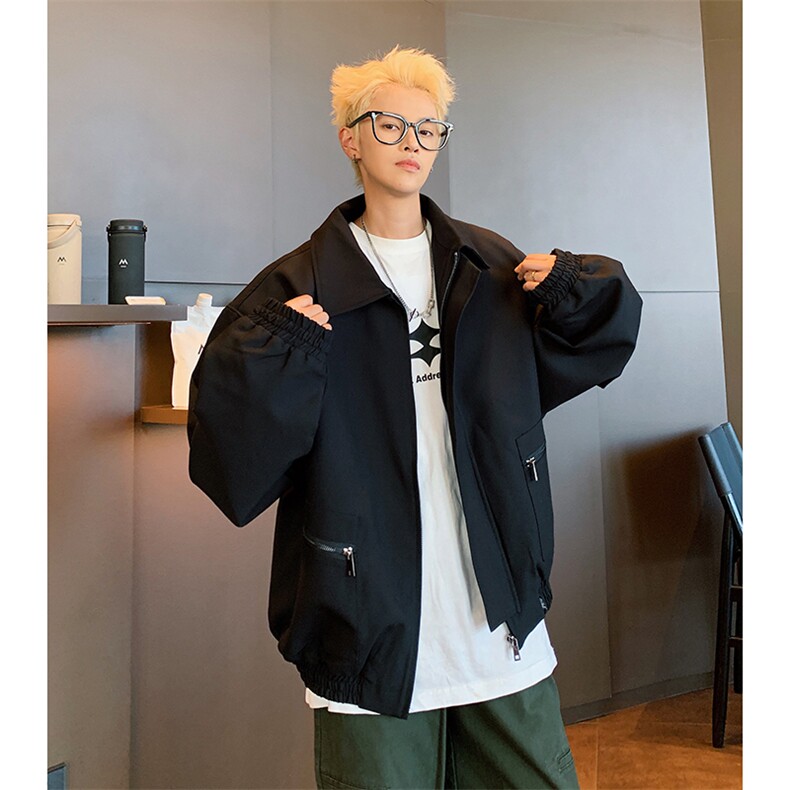 秋季新款港风美式vibe潮牌宽松翻领夹克男XZ213-JK9910-P108控128,男装夹克,星座213