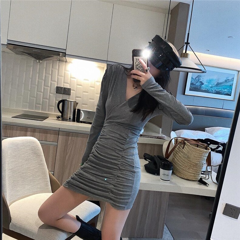 泡泡肩连衣裙，女装连衣裙，XTZ style