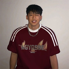 夏季美式高街重磅纯棉三条杠织带撞色男女短袖T恤ZD538-特P30，男装T恤，电商A486
