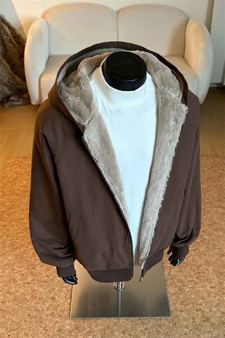 现货座山雕双面穿连帽加绒棉衣外套冬棉服D54106-TP105188,男装棉衣,电商A102