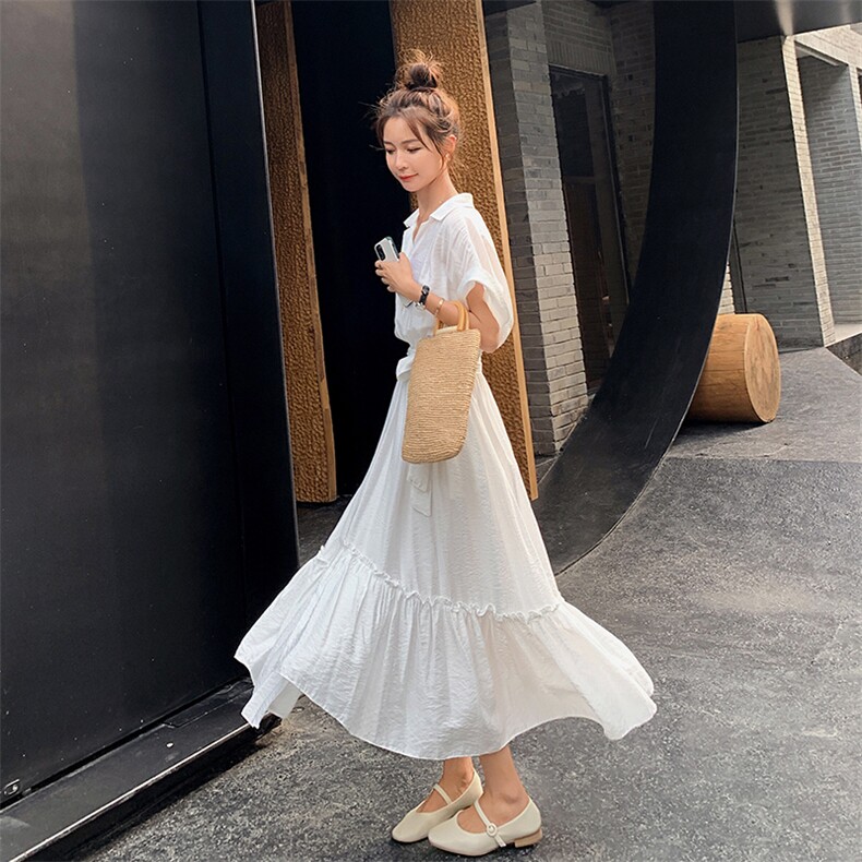 14号出货2020夏季新白色连衣裙225-1940（）,女装连衣裙,浙宝225