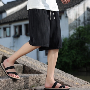 2025夏季新款男装风休闲短裤针织提花透气五分裤 DK101-P35图片