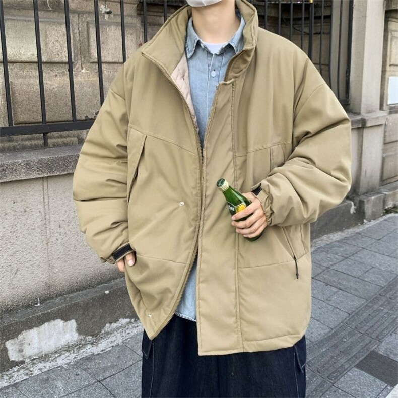 工装棉服男冬季加厚外套卡其色棉袄YSSQ-512-P80图片