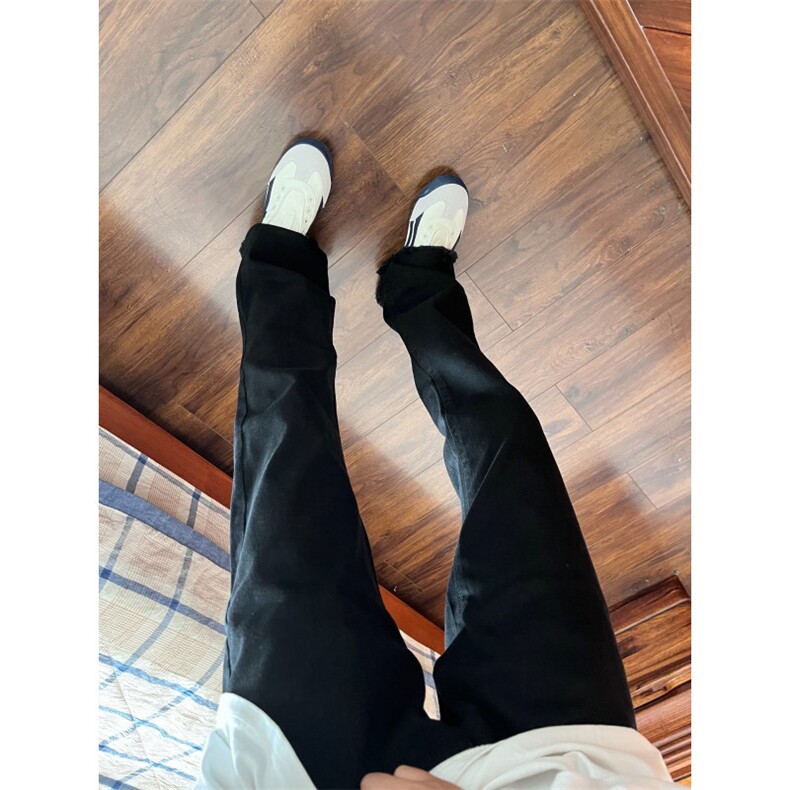 【有货】毛边517弯刀牛仔裤男款修身直筒微喇裤子高街KZA21LL-P48,男装牛仔裤,星座1007（原301D）