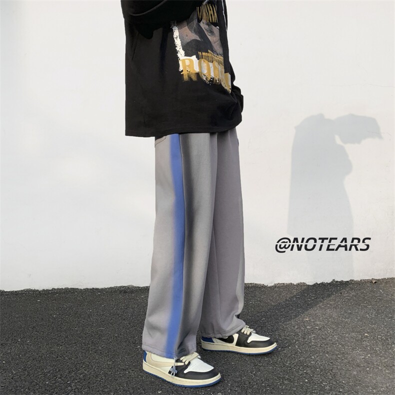 2024春新款元素撞色喷绘宽松抽绳束脚休闲运动裤KZ09-P48控68,男装休闲裤,星座914-3
