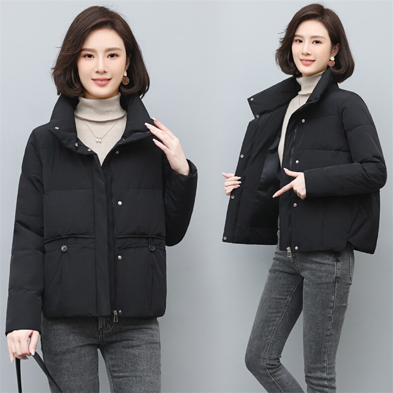 2022年冬季新款立领羽绒棉服女短款韩版休闲百搭棉衣短外套开衫潮,女装棉衣/棉服,简韵佳