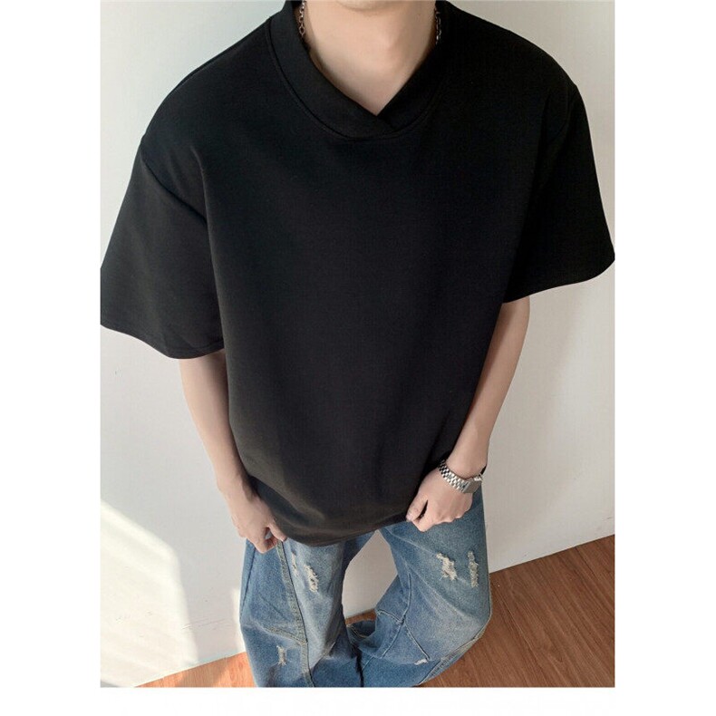 夏季重磅纯棉纯色短袖上衣时尚个性潮男款,男装T恤,星座1013