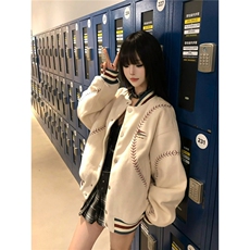 新款潮流冬季宽松棒球棉服男女同款小众美式休闲厚外套AMY503，男装棉衣，星座208-5