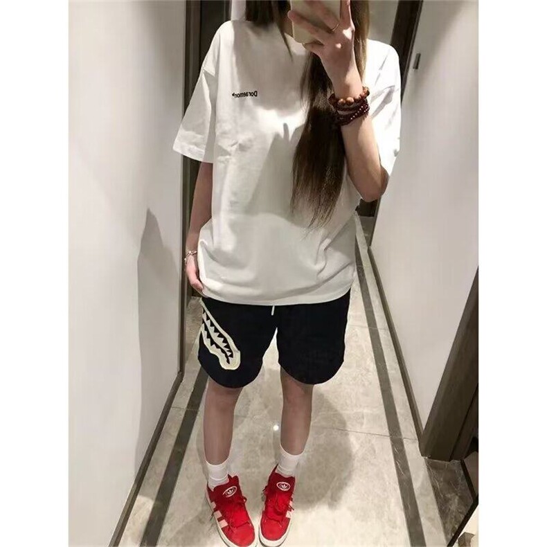 鲨鱼嘴贴布短裤高街五分裤男女2025夏季度假穿搭运动裤子KC3115,男装牛仔裤,星座1116A（原606A-3）