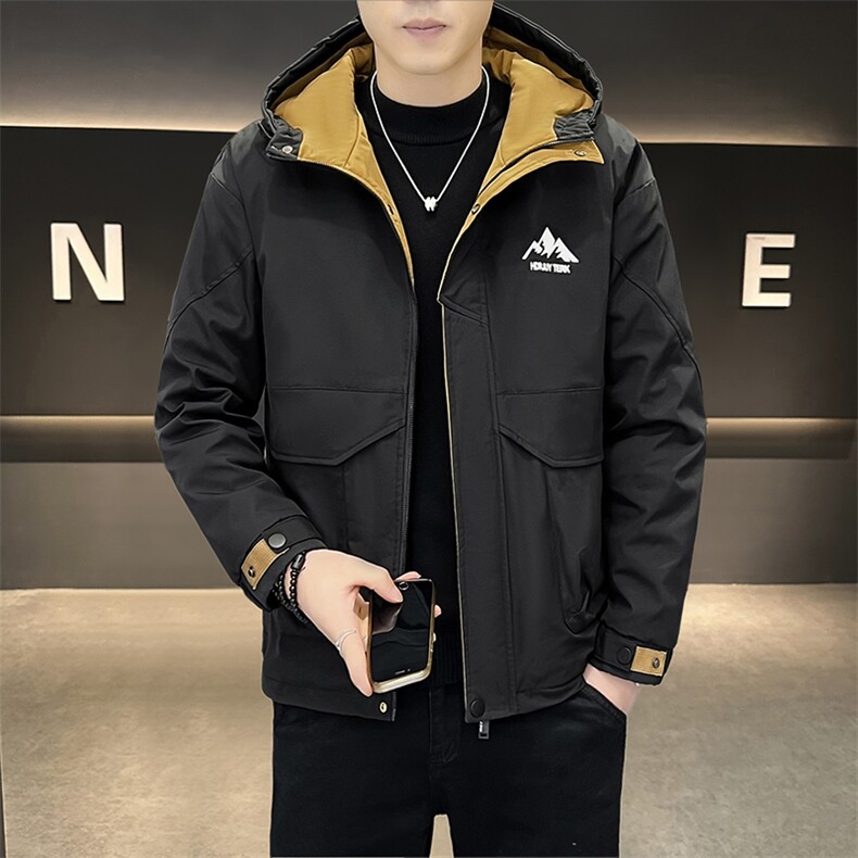 秋冬加棉加厚大码外套男士帅气连帽夹克潮流时尚男棉衣ZY801-P70,男装棉衣,星座310B-3