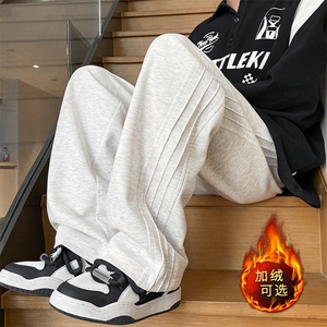 美式高街时尚侧边褶皱拖地卫裤时尚百搭加绒华棉 JRX1610-特批46，男装休闲裤，星座718