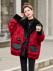 现货，现货，2025冬装新款皮毛一体拼接时尚潮流保暖羽绒服，女装羽绒服，伊仟回