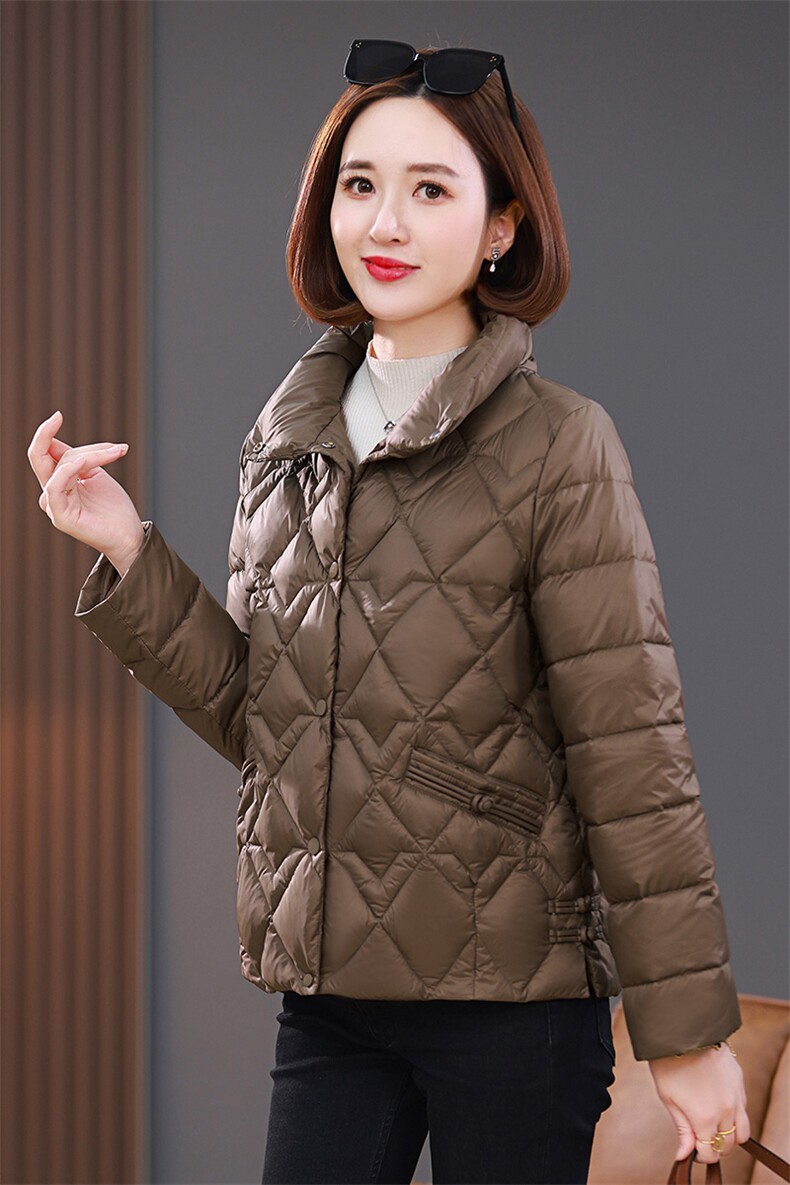 2023年秋冬新款棉衣外套女宽松显瘦短款立领棉服棉袄女,女装棉衣/棉服,雪樱依海