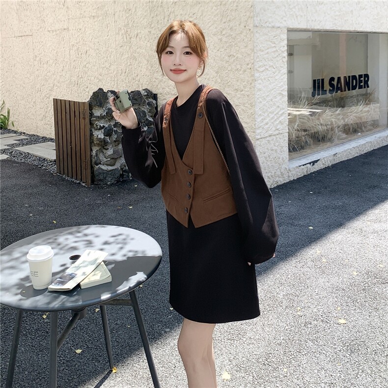 2025秋装新款通勤时尚两件套马甲套装女2C325-518P155K228,女装套装/套裙,2C325